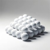 50 Witte Tafeltennisballen, Bierpongballen voor Bierpong, Ping Pong, Spellen, Drankspel & Feesten - Halloween, Kerstmis, Verjaardagen - Stevig