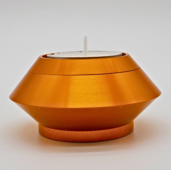 Mini urn - Waxinelichthouder - Koper kleurig - Met waxinelichtje - Kaars