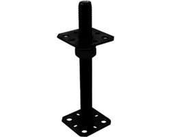 Wovar Verstelbare Paalhouder Zwart M24 voor 13 x 13 tot 20 x 20 cm palen | Per Stuk