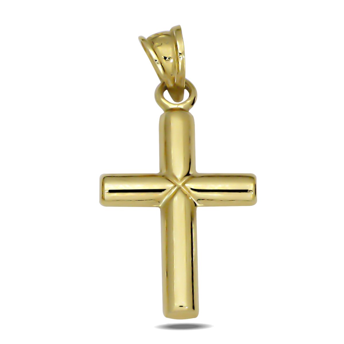 Juwelier Zwartevalk 14 karaat gouden kruis hanger - 14.267