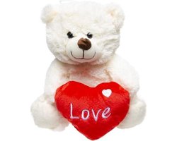 Beer met Hart 23 cm - Valentijnsbeer -