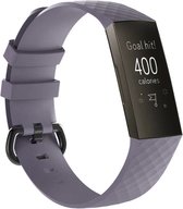 Strap-it Siliconen bandje - geschikt voor Fitbit Charge 3 / Fitbit Charge 4 - blauwgrijs - maat S