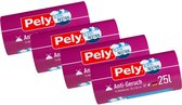 Pely® | 4 x 14 sacs poubelle anti-odeurs | 25 litres | neutre pour le climat | sacs à cordon | contre les odeurs | 50 x 50 cm