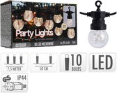 Éclairage de fête pour le Jardin - 450 cm lumineux - 50 LED- 10 x Ampoule avec 5 x MicroLed par Ampoule - blanc chaud