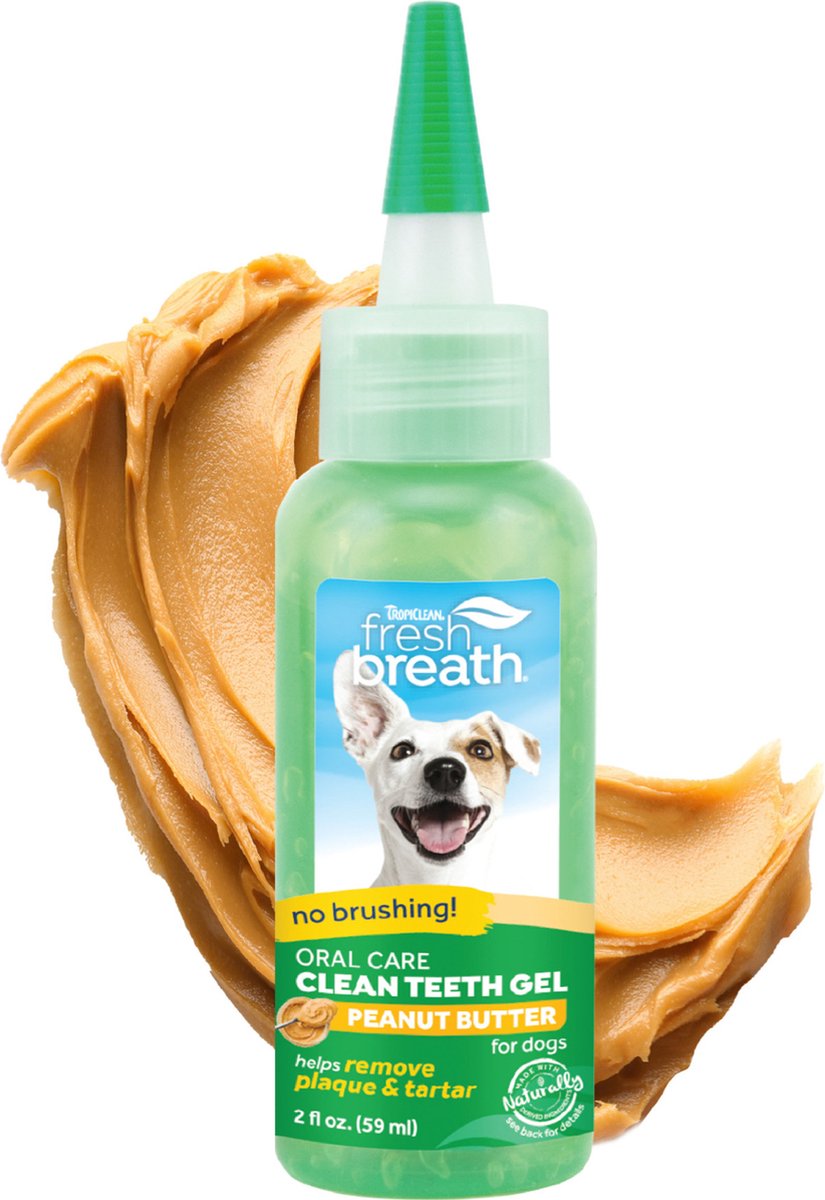 TropiClean Fresh Breath - Tandgel Honden Gebitsverzorging - Pindakaas - 15 g