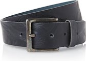 Stoere echt lederen vol nerf Jeans Blauwe 4.5 cm riem- Maat 85 Totale lengte riem 100 cm - Echt Leer