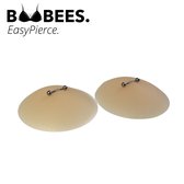 BOOBEES EasyPierce - Pierced Nipple Covers - Biscuit - 8cm - Zilver - Tepel Piercing - Piercings - Fake Tepelpiercing - Nep Tepel