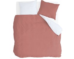 Byrklund Dekbedovertrek Side Way - 240x220 - 100% Katoen - Terra / Wit