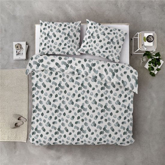 Byrklund Dekbedovertrek Spotty Animal - 240x220 - 100% Katoen - Groen van Byrklund — afbeelding 2