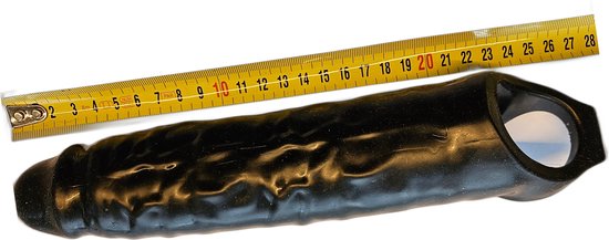 28cm Long Penis Extension Sleeve Zwart penis verlenger penis verdikker voor mannen