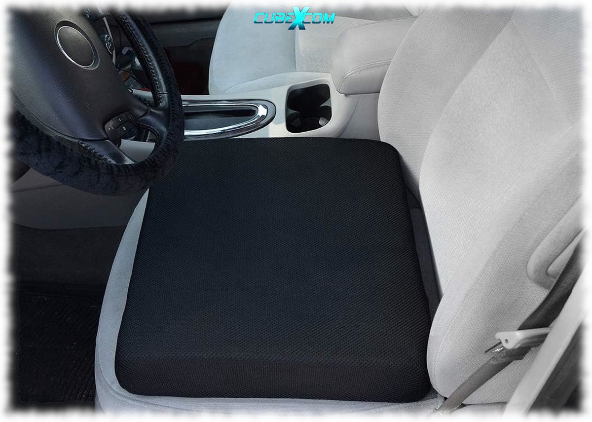 CUBEXCOM® Zitkussen, Orthopedisch Ergonomisch Traagschuim Stoelkussen, Rolstoelkussen, Zitkussen Bureaustoel, Comfortabel Memory Foam Steunkussen, Wigkussen, Bureaustoelkussen, Autostoelkussen, Stuitkussen, İschiaskussen, Zwangerschapskussen,VIERKANT – foto 5