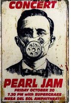 Metalen wandbord Pearl Jam - 20 x 30 cm