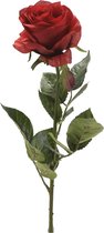 Emerald Kunstbloem roos Simone - rood - 73 cm - decoratie bloemen