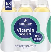 Sourcy Vitaminwater 0% citron/cactus 50 cl par bouteille pet, barquette 6 bouteilles