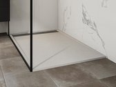 Shower & Design Opzet- of inbouwdouchebak in hars – Met sifon – Wit – 140 x 90 cm – LYROSA L 140 cm x H 3 cm x D 90 cm