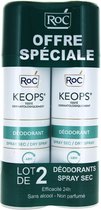 RoC Keops Deodorant Spray Droog Set van 2 x 150 ml