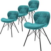 Set van 4 eetkamerstoelen Connor velvet | ML-Design