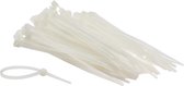 Perel Set nylon kabelbinders 2.5x100mm - Wit, UV-bestendig, 100 st.