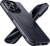 IYUPP Bumper - Geschikt voor Apple iPhone 15 Pro Hoesje - Geschikt voor MagSafe - Armor Zwart - Shockproof