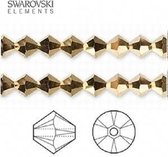 Swarovski Elements, 36 stuks Xilion Bicone kralen (5328), 6mm, aurum AB2x