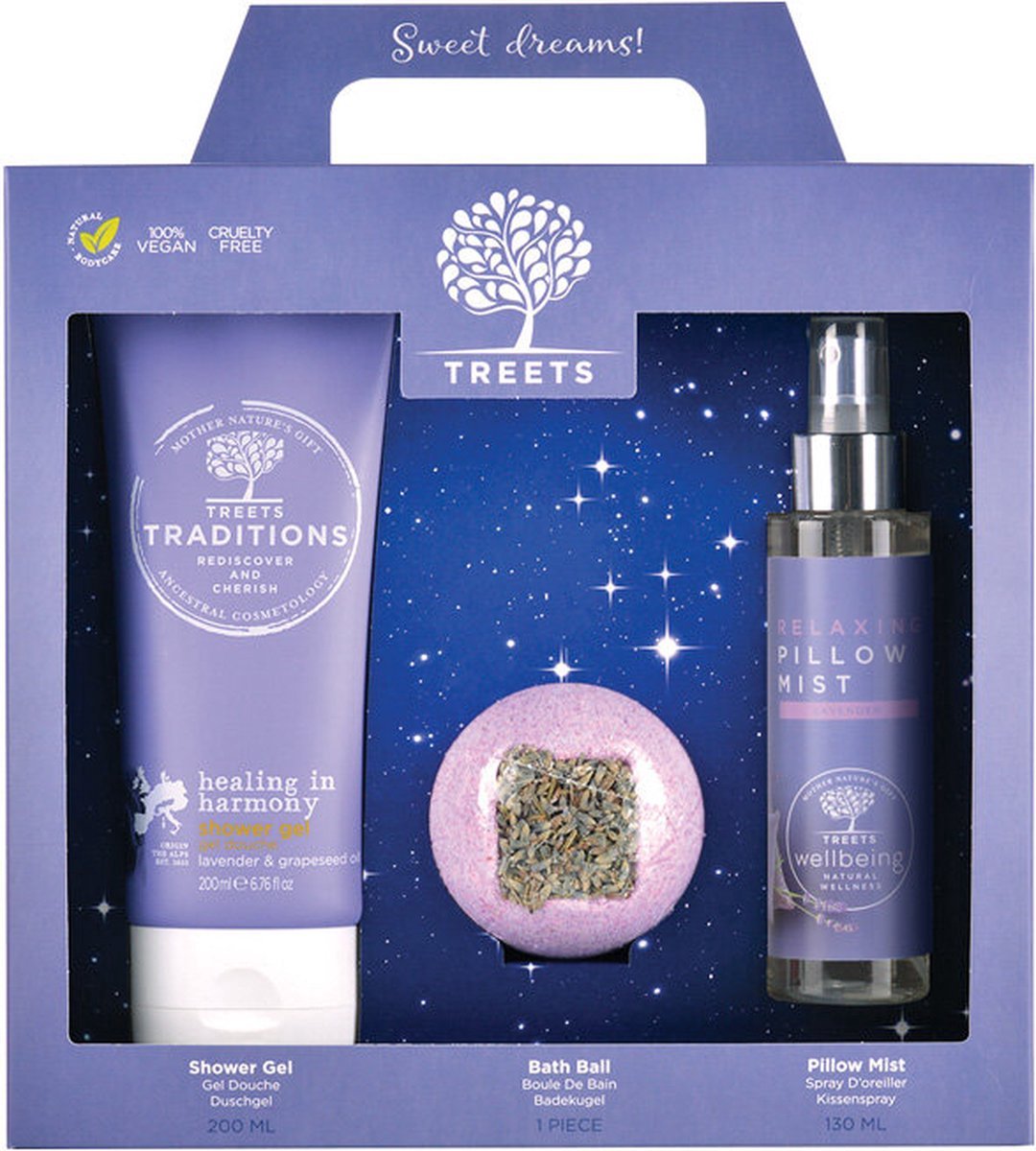 Treets - Sweet Dream Giftset - Lavender - 3 Producten - Cadeau - Valentijn - Vrouwen - Verfrissend