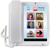 SeniorenTAB Combi - Telefoon en Tablet ineen - beeldbellen voor senioren en niet digitaal vaardigen - Wit