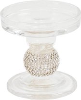 Housevitamin - Kaarsenhouder 'Mea' (Zilver, 8.5cm)