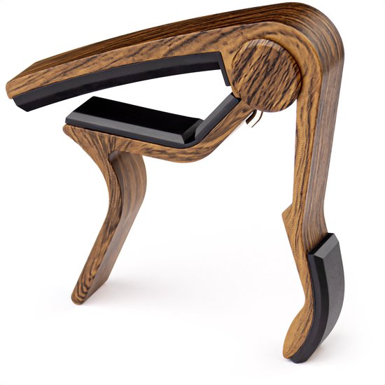 Gitaar capo deluxe – stalen snaren – hout
