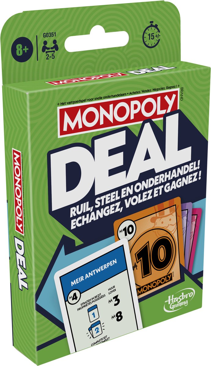 Monopoly Deal Kaartspel - Belgische Editie — afbeelding 2