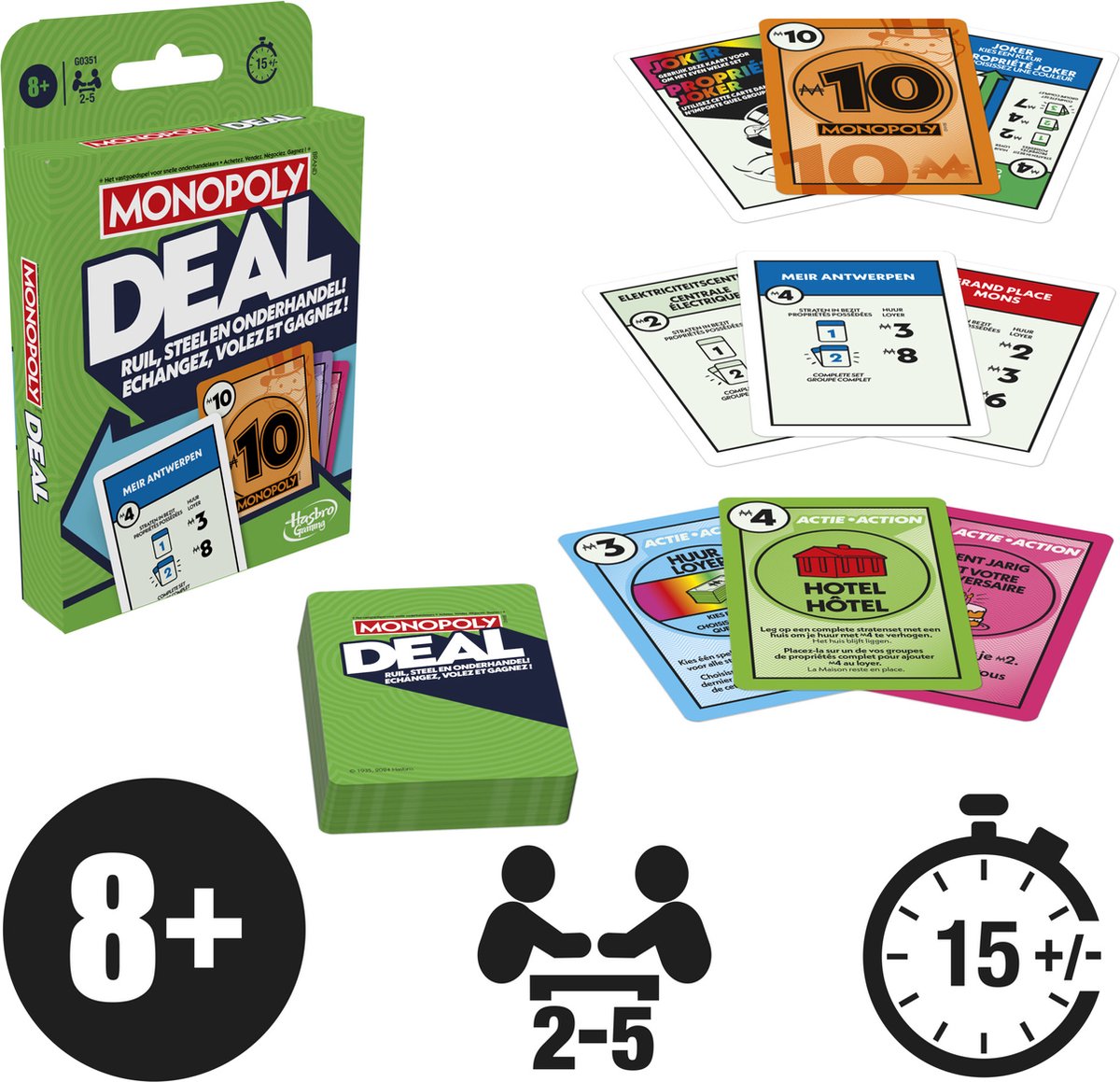 Monopoly Deal Kaartspel - Belgische Editie — afbeelding 3