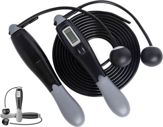 Gewogen draadloos springtouw - verstelbare lengte touwloos springtouw voor strandlichaam - Elimineer papa lichaam met indoor jumprope - draadloos springtouw, geweldig voor het verbeteren van fitness