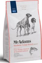 McAdams Grainfree Dog Adult Medium/Large Breed Free Range Chicken & Scottish Salmon 10 kg - Hond