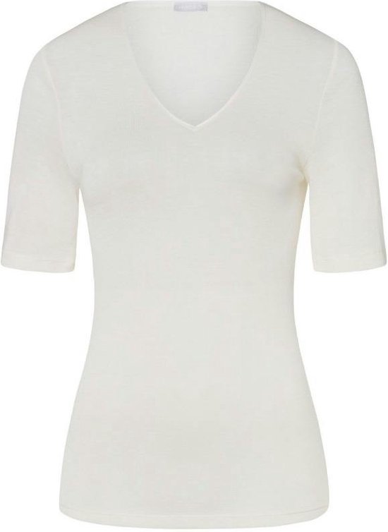Hanro Woolensilk Sportshirt/Thermische shirt - 0795 White - maat 44 (44) - Dames Volwassenen - Polyester- 071417-0795-44