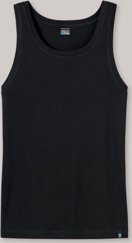 Schiesser Long Life Cotton Heren Onderhemd - Zwart - Maat XL