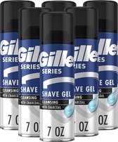 Gillette Scheergel - Series - Cleansing with Charcoal 6 x 200 ml