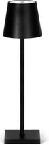 Oplaadbare Tafellamp - Dimbaar - Aluminium - Bureaulamp - Waterdicht - 38CM - Nachtlamp - Zwart