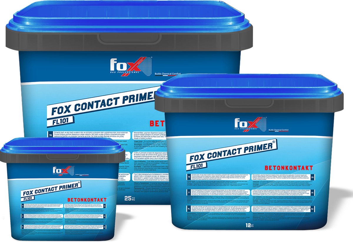 FOX CONTACT PRIMER® FL101 Beton Contact primer - stuc contact - voorstriker - 5 kg - Fox Bau