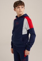 WE Fashion Jongens hoodie met colourblock