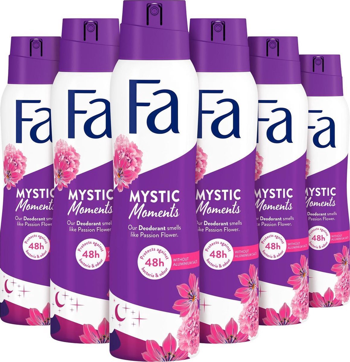 Goedkoopste Fa Mystic Moments Deodorant Spray - Voordeelverpakking 6 x 150 ml