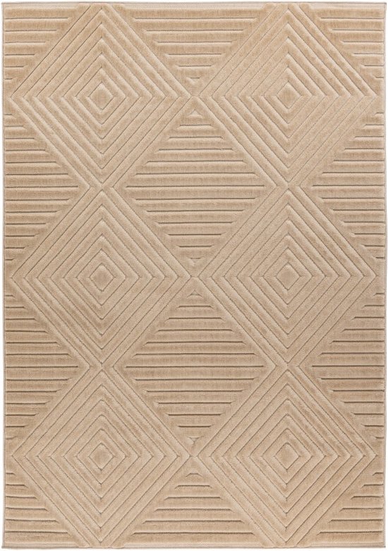 Lalee Viva | Modern Vloerkleed Laagpolig | Beige | Tapijt | Karpet | Nieuwe Collectie 2024 | Hoogwaardige Kwaliteit | 80x150 cm