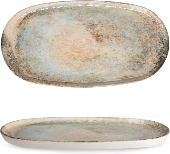 Lot De 6 Bols En Porcelaine Rinart Celest - Diamètre 14 Cm (370 Ml) - Micro-ondes, Lave-vaisselle Et Résistants Aux Chocs Thermiques - 11