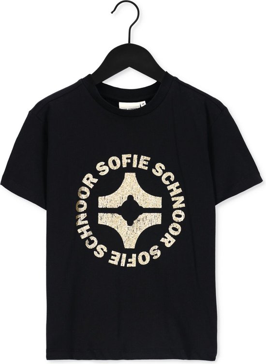 Sofie Schnoor G223229 Tops & T-shirts Meisjes - Shirt - Zwart - Maat 116