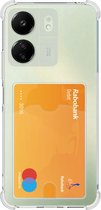 Transparant Dun TPU Hoesje met Pasjeshouder Geschikt voor Xiaomi Redmi 13C / Poco C65 | Back Cover | Schokbestendig | Ultra Dun | Kaarthouder Achterkant | Shockproof | Doorzichtig