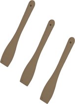Houten spatel - bakspaan- bakspatel - set van 3 stuks - 30 cm - beukenhout
