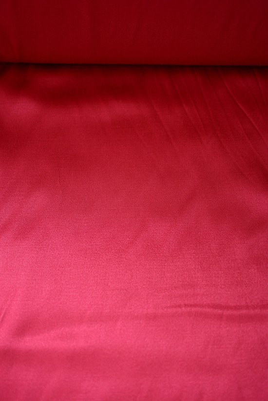 Satijn uni fuchsia framboos 1 meter - modestoffen voor naaien - stoffen Stoffenboetiek