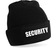 Security muts- Security beanie- beveiliger- warme muts- 1 maat- heren muts zwart.