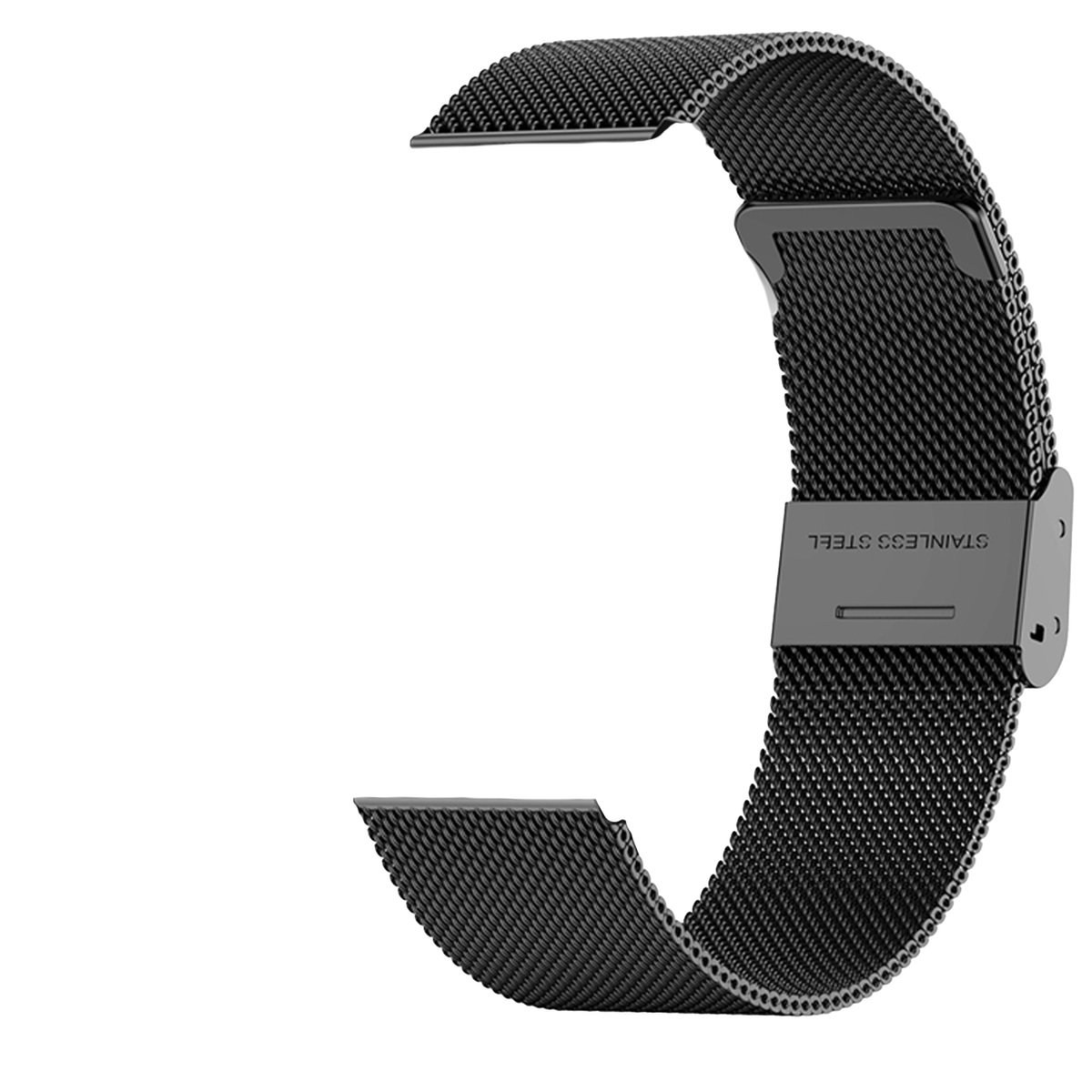 Bizoule Metalen Bandje 20mm Zwart - voor Smartwatch Beso