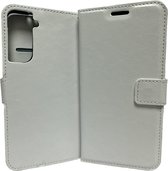 Portemonnee Book Case Hoesje Geschikt voor: Samsung Galaxy S21 - wit