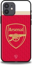 Arsenal clublogo telefoonhoesje Apple iPhone 12 Backcover TPU Rood Wit