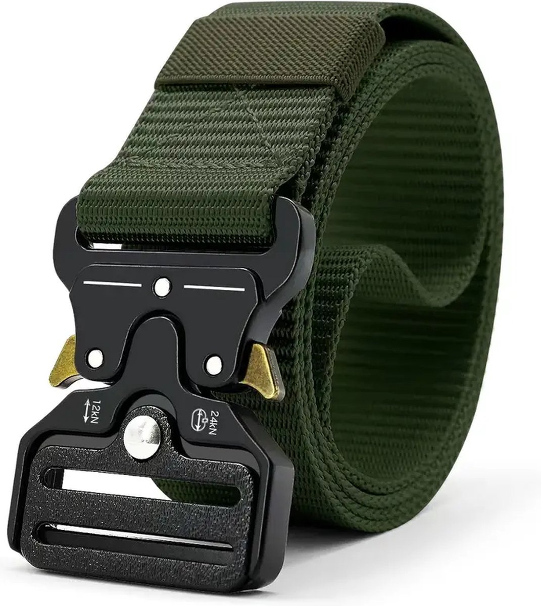 Tactische Riem Unisex - Verstelbare Canvas Riem voor Heren en Dames - Legergroen Tactical Belt - Nylon Riem - Casual Jeans Riem